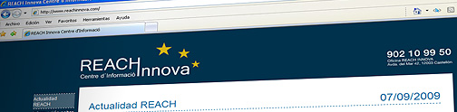 WEB DEL CENTRO DE INFORMACIÓN DEL REACH INNOVA PARA EL ITC