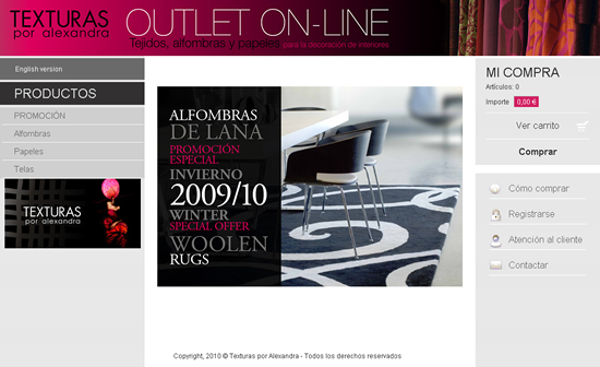 Texturas por alexandra estrena su outlet online