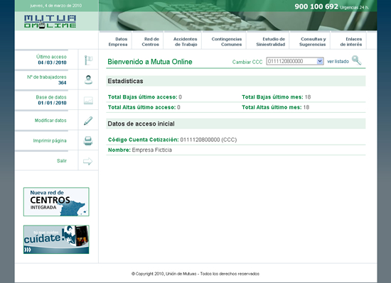 Nueva aplicación web de CSnet para Unión de Mutuas - Mutua online